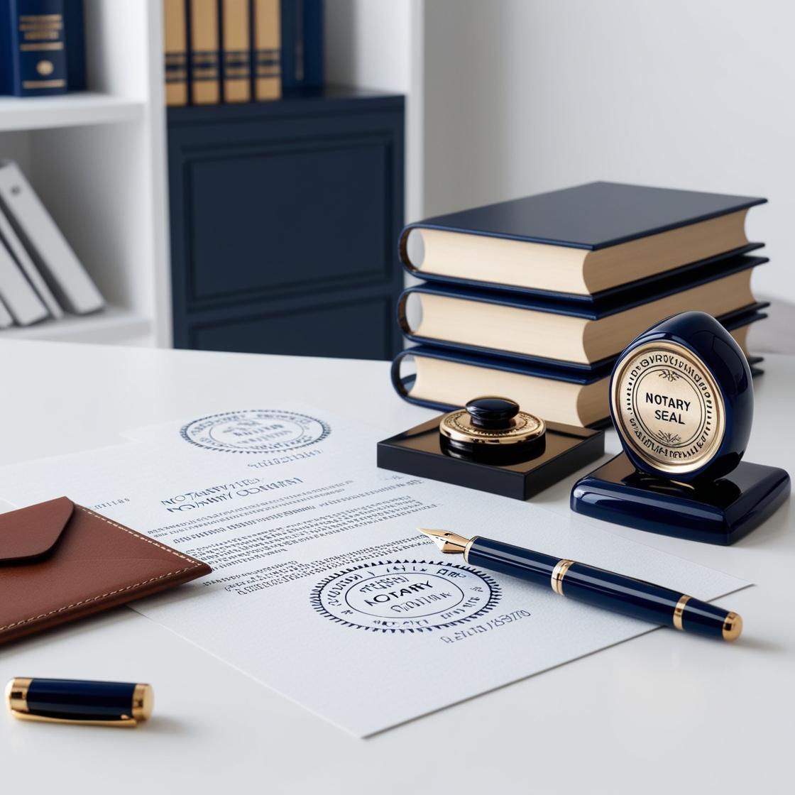 A professional mobile notary in Los Angeles assisting a client with document signing in a modern and welcoming setting. The notary, dressed in business attire, is ensuring accuracy and professionalism. The background subtly features elements of Los Angeles, such as a city skyline or palm trees, highlighting convenience and trustworthiness.